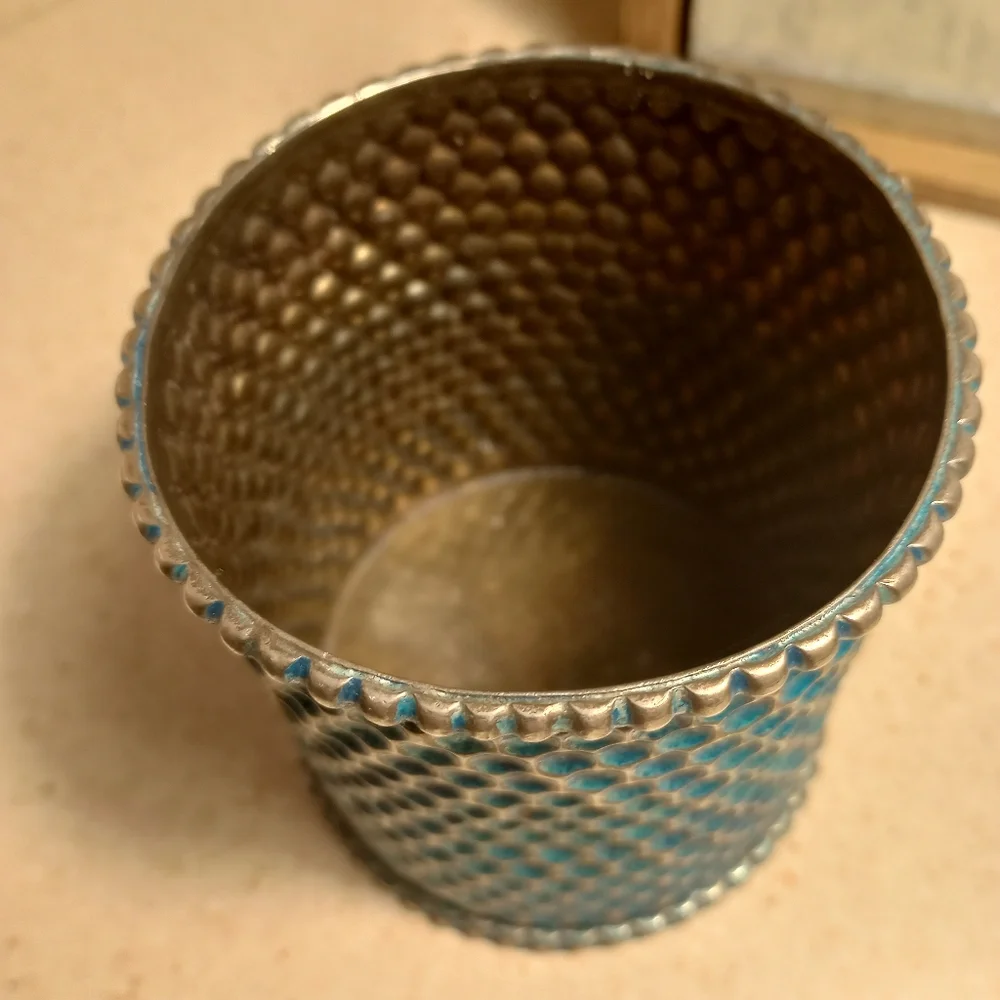 Vintage Tin Pencil Cup